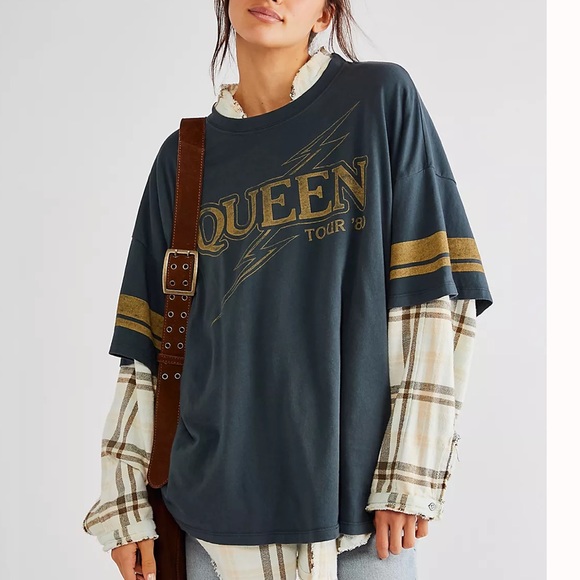 Free People Tops - Daydreamer for FP Queen Tour Oversized Graphic Tee NWOT
